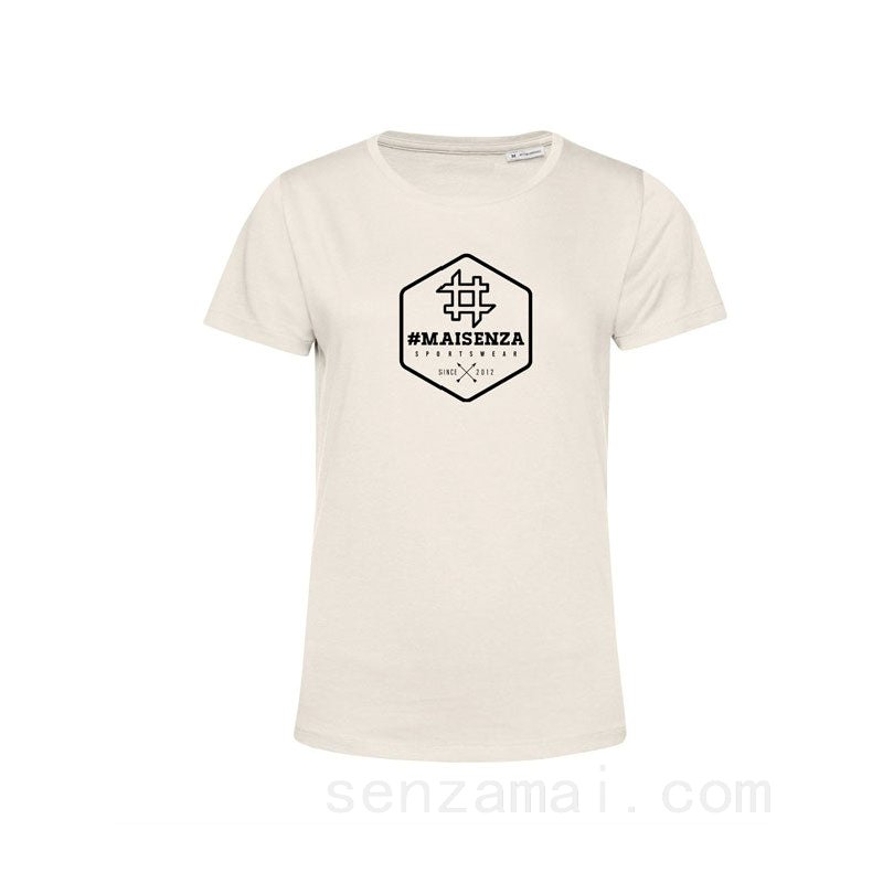 (image for) maisenza T-shirt organica Donna Box Logo - Off White F08161031-0914 Sito Ufficiale