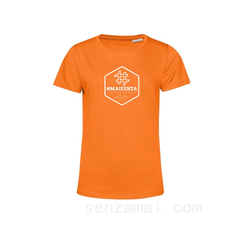 (image for) Sale T-shirt organica Donna Box Logo - Orange F08161031-0916 mai senza